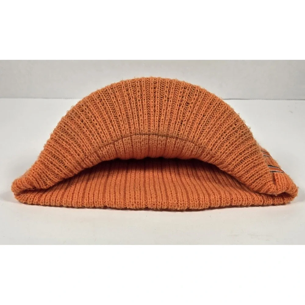 Y2K Chicago Bears Stocking Cap Knit Hat With Brim Orange Youth NFL Football